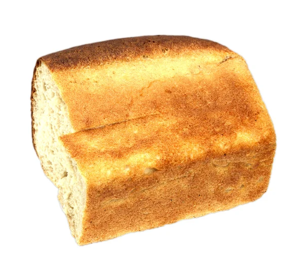 Білий хлібний хліб ізольований на білому тлі — стокове фото