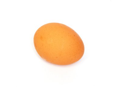 beyaz zemin üzerine bir yumurta