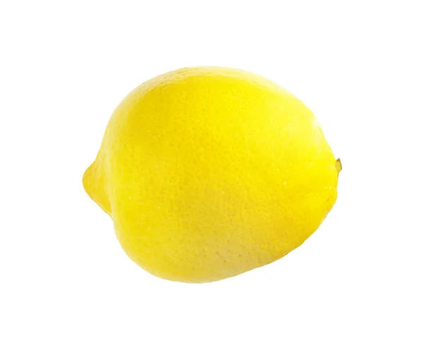Limón amarillo fresco aislado sobre blanco con camino de recorte —  Fotos de Stock