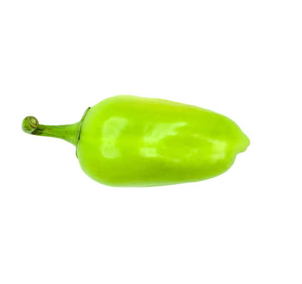 Зелений перець ізольований на білому тлі — стокове фото