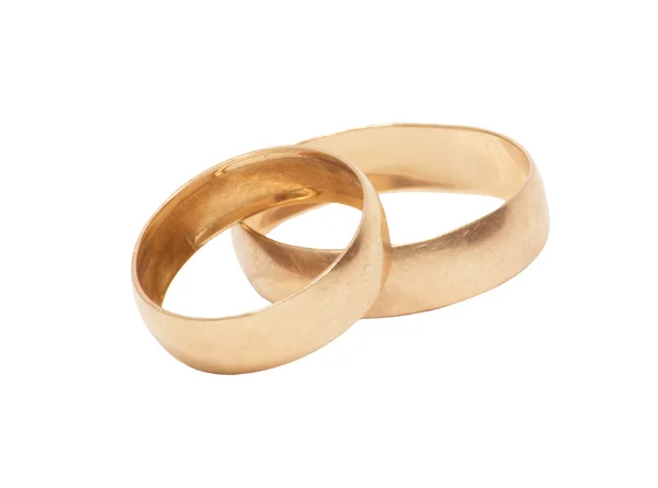 Zwei goldene Ringe — Stockfoto