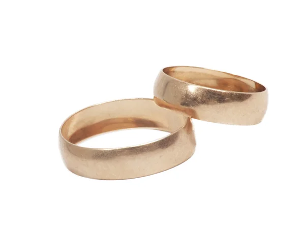 Dos anillos de bodas de oro —  Fotos de Stock