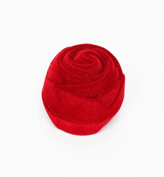 Rosa vermelha no fundo branco — Fotografia de Stock