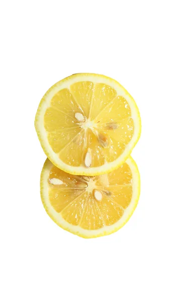 Limão sobre o fundo branco — Fotografia de Stock