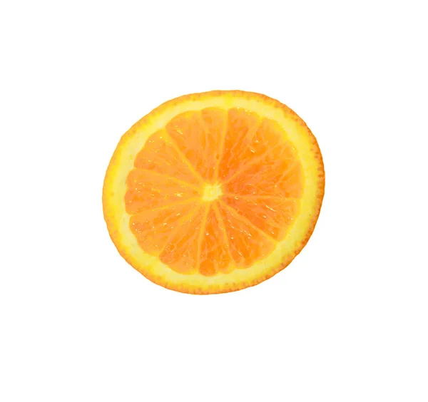 切片的橙色。在白色隔离. — 图库照片