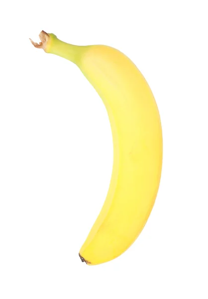 Ώριμη μπανάνα απομονωμένη σε λευκό φόντο — Φωτογραφία Αρχείου