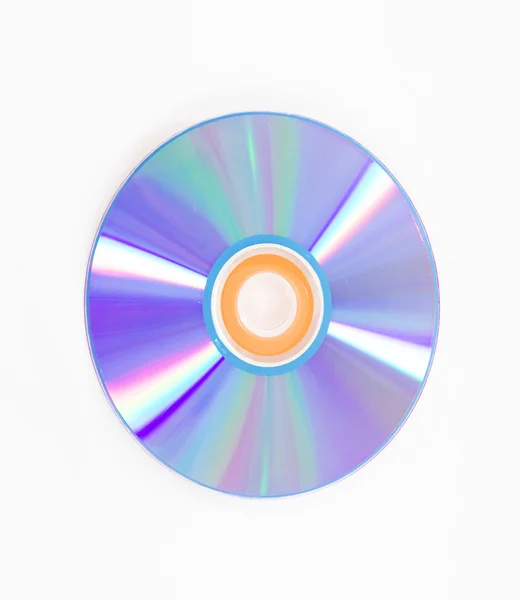 CD ou DVD em branco sobre fundo branco — Fotografia de Stock