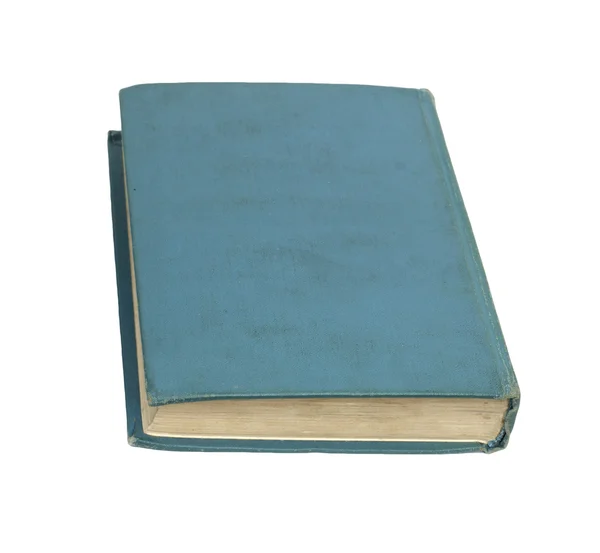 Blå bok isolerad på vit bakgrund — Stockfoto