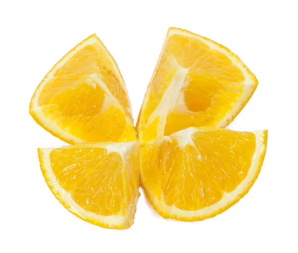 Апельсини ізольовані на білому — стокове фото