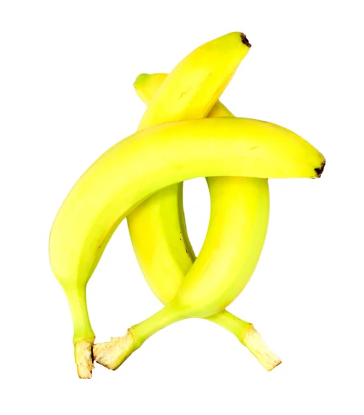白で隔離される木バナナ — ストック写真