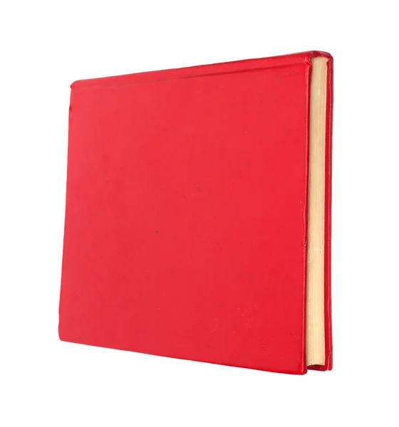 Beyaz izole kırmızı kitap. temiz kapak — Stok fotoğraf