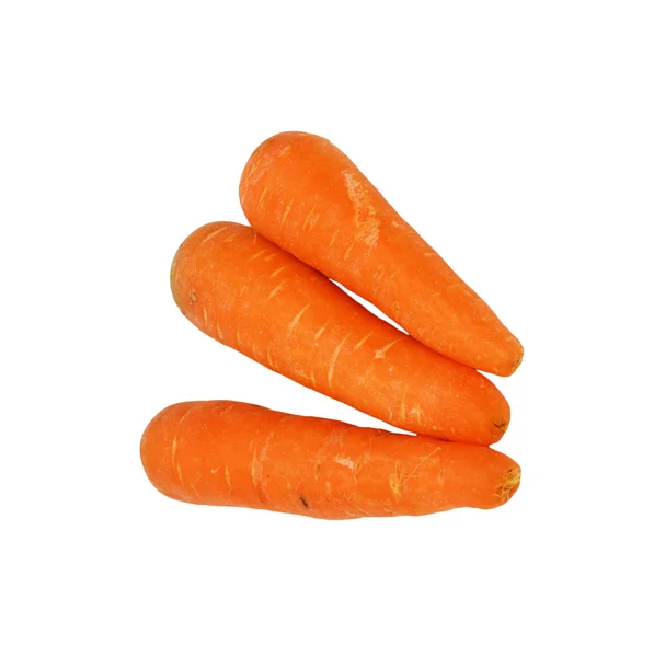 Grupo de verduras frescas de zanahoria sobre fondo blanco —  Fotos de Stock