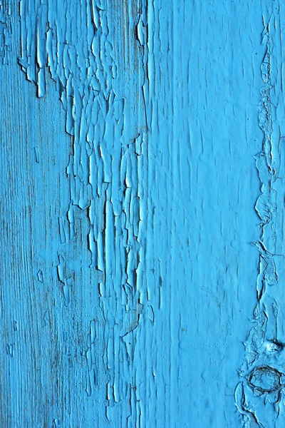 Closing on blue wooden panels of the fence — Stock Photo, Image