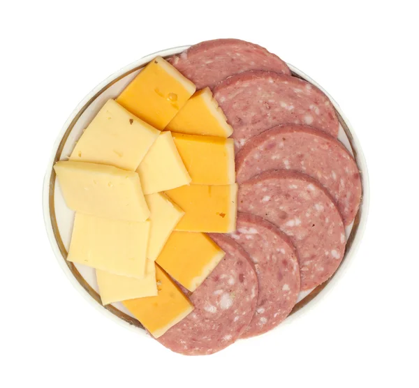 Salchicha con queso —  Fotos de Stock