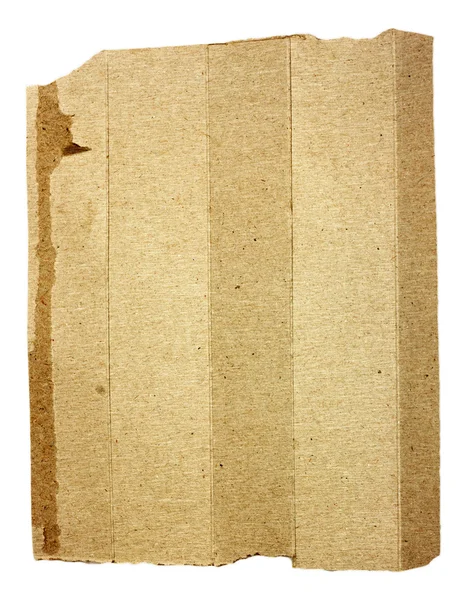 Старий паперовий лист ізольований на білому — стокове фото