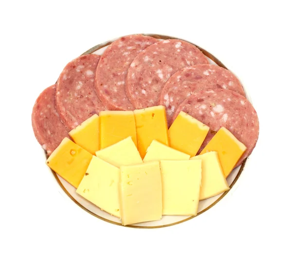 Salchicha con queso — Foto de Stock
