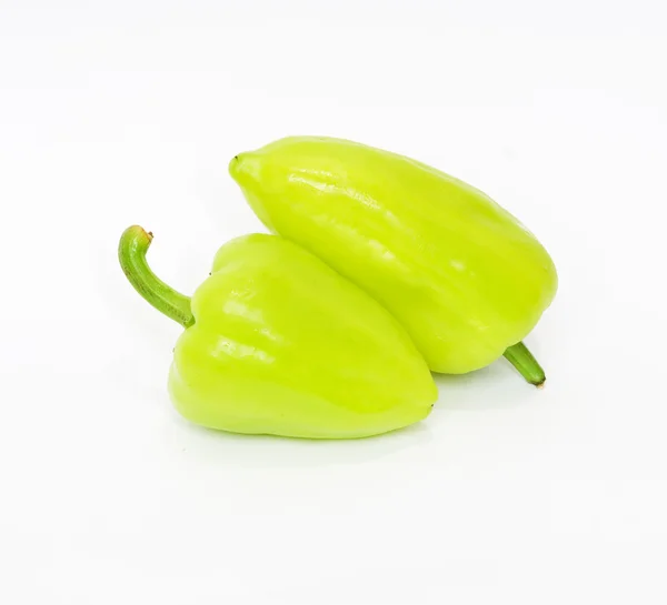 Green pepper on white background Stock Photo