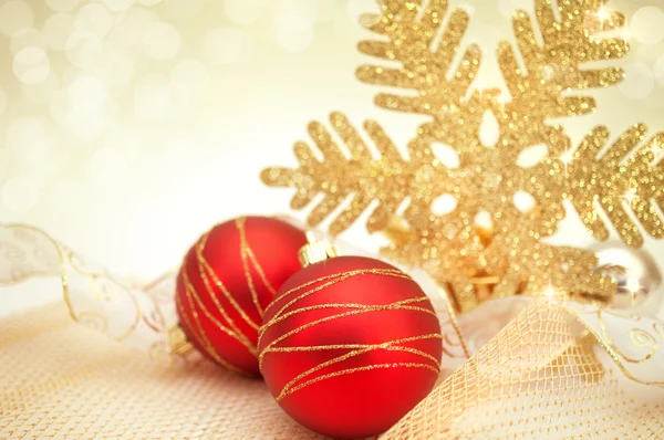 Jul bakgrund med dekoration — Stockfoto