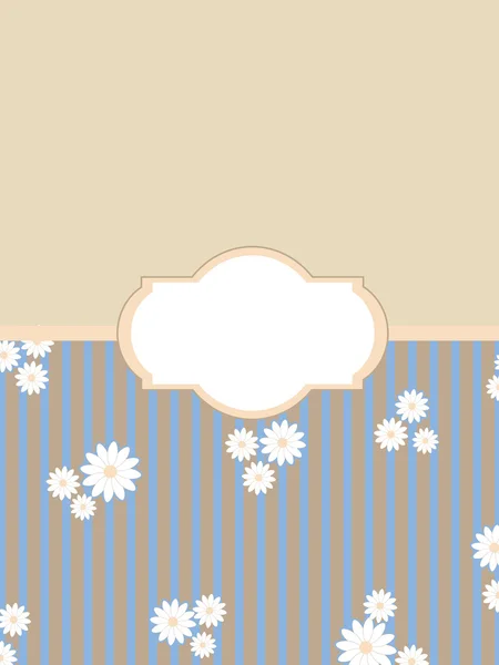 ビンテージ花の背景ラベル — ストックベクタ