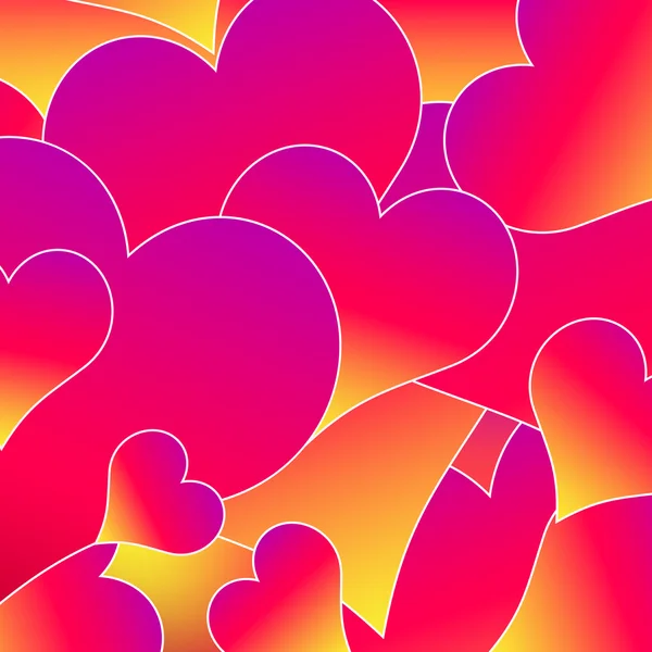 Fond abstrait avec des cœurs — Image vectorielle