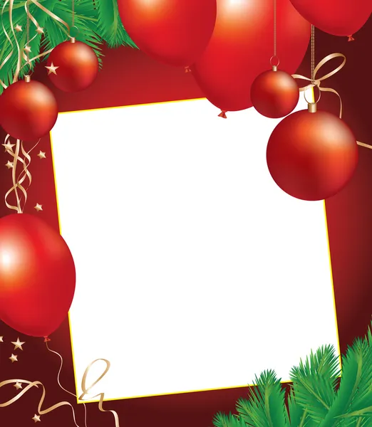 Kerstmis achtergrond met decoratie objecten — Stockvector