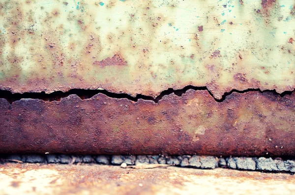 Гранжева текстура іржавої металевої пластини — стокове фото