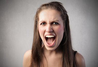 Angry woman clipart