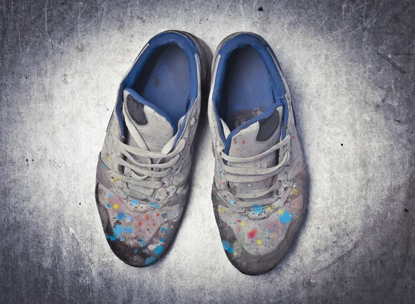 Schuhe des Künstlers — Stockfoto