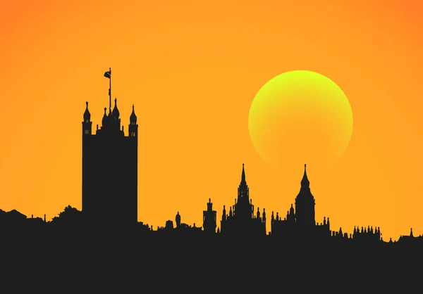 Silhouette Londres — Image vectorielle