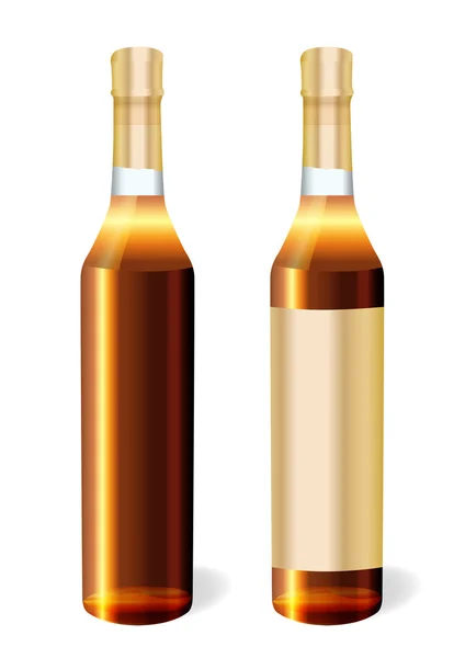 Cognac flaska — Stock vektor