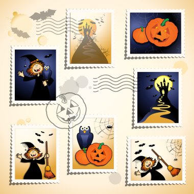 Halloween stamps clipart