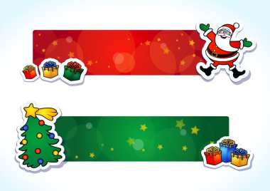 Christmas banners clipart