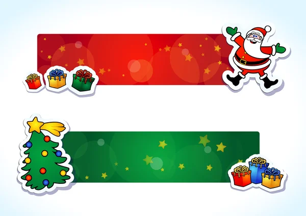 Bannere de Crăciun — Vector de stoc
