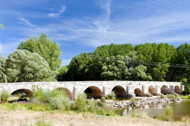 Old bridge near Tordomar, Castile and Leon, Spain clipart