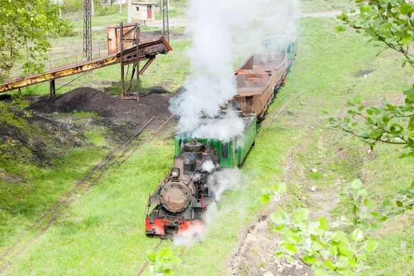 Comboio de carga a vapor, Kostolac, Sérvia — Fotografia de Stock