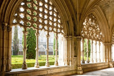 Royal cloister of Santa Maria da Vitoria Monastery, Batalha, Est clipart