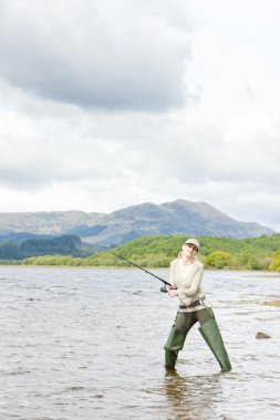 Balık kadını, loch venachar, trossachs, İskoçya