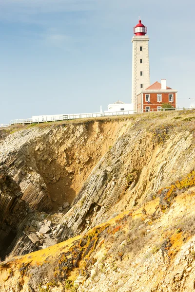 Deniz feneri sao pedro de moel, estremadura, Portekiz — Stok fotoğraf