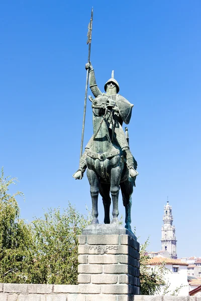 Estátua de Vimara Peres, Porto, Portugal — Fotografia de Stock