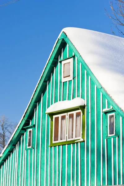 Detalhe da casa de campo no inverno — Fotografia de Stock