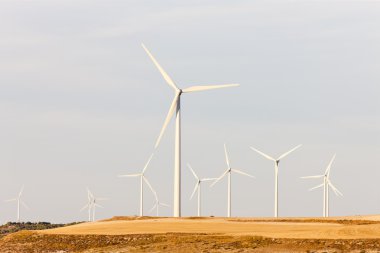 Wind turbines, Castile and Leon, Spain clipart