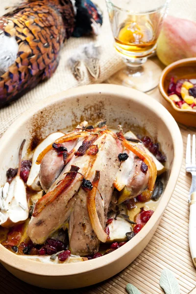Baked pheasant — Stock Photo, Image