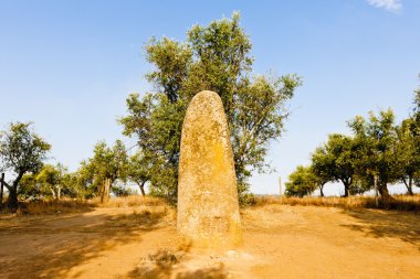 evora, Portekiz-alentejo yakınındaki almendres içinde taş anıt