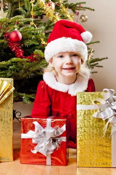Mikołaja z Boże Narodzenie prezenty — Zdjęcie stockowe