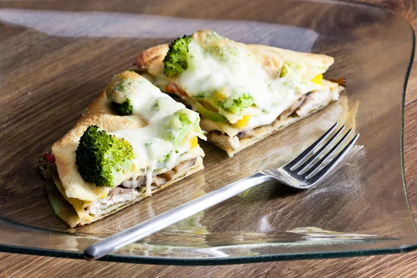 Quesadilla with broccoli — Stock Photo, Image