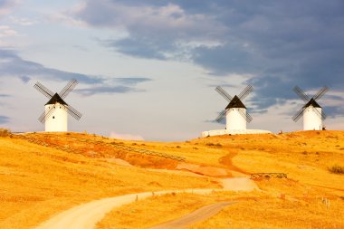Windmills, Alcazar de San Juan, Castile-La Mancha, Spain clipart