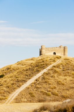 Castle yakınındaki villar de la encina, Kastilya-la mancha, İspanya