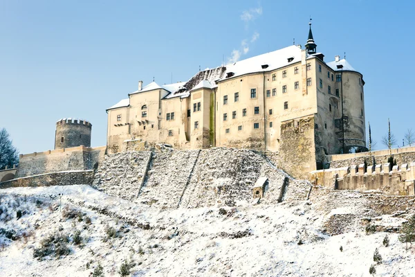 stock image Cesky Sternberk Castle in winter, Czech Republic