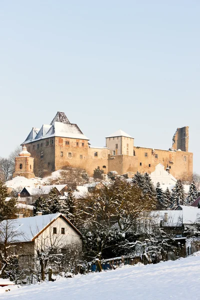 Lipnice nad sazavou kale kış, Çek Cumhuriyeti — Stok fotoğraf