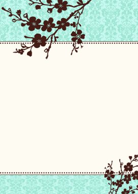 Vector Blossom and Patterned Background clipart